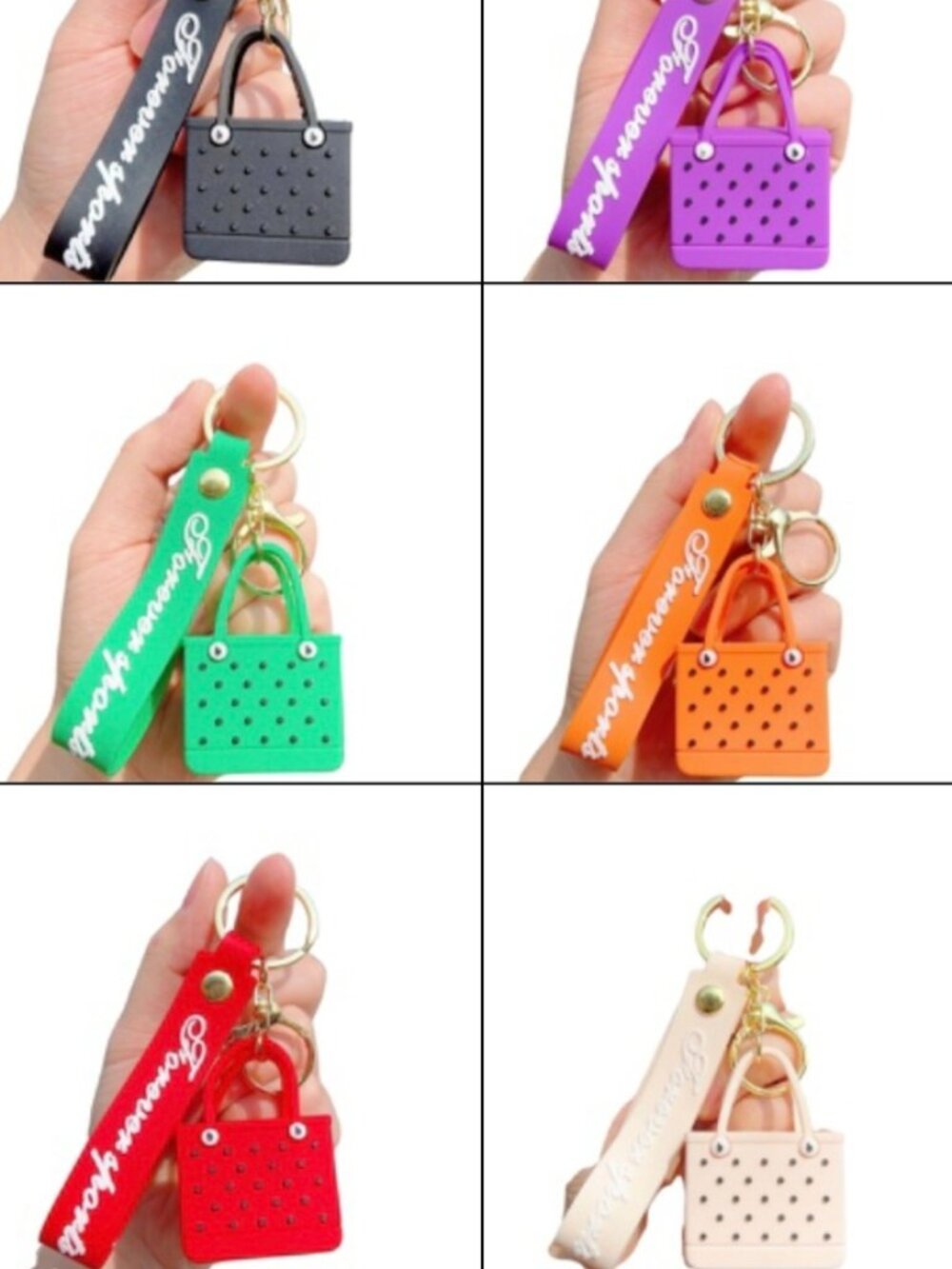 MINI BEACH BAG KEYCHAIN - ASSORTED COLORS SEE IN PHOTOS